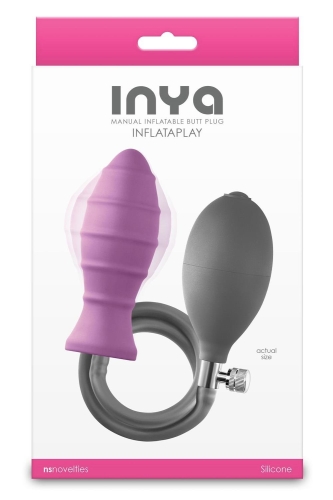 Анальна пробка з накачуванням рожева NS Novelties Inya - 3