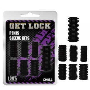 Набор насадок для пениса черного цвета Chisa Penis Sleeve Kits