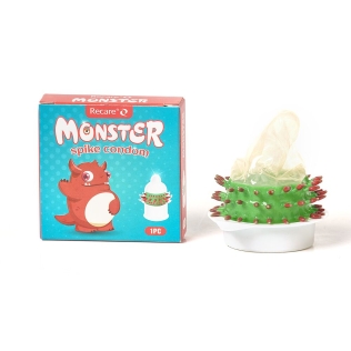 Презерватив прозрачный с рядами шипов Recare Monster Spike Condom