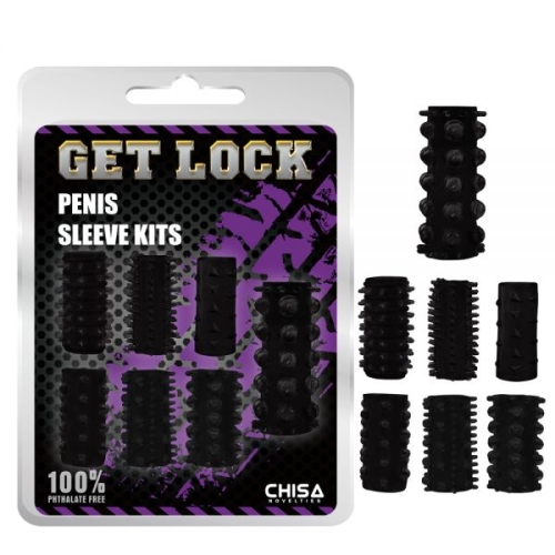 Набір насадок для пеніса чорного кольору Chisa Penis Sleeve Kits - 1
