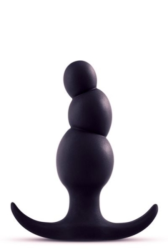 Анальный плаг с якорем чёрный ANAL ADVENTURES PLATINUM STACKED PLUG - 1