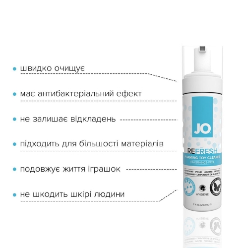 Мягкая пенка для очистки секс игрушек System JO REFRESH 207 мл - 3