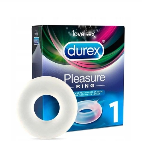 Кільце ерекційне з латексу прозорого кольору Durex Pleasure ring - 1