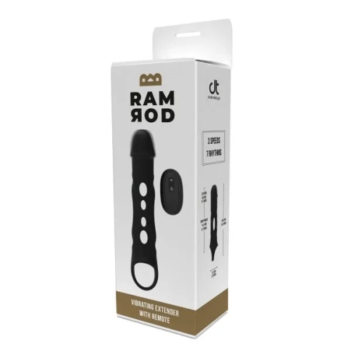 Вібронасадка на член з пультом керування чорна Dream Toys Ramrod - 5