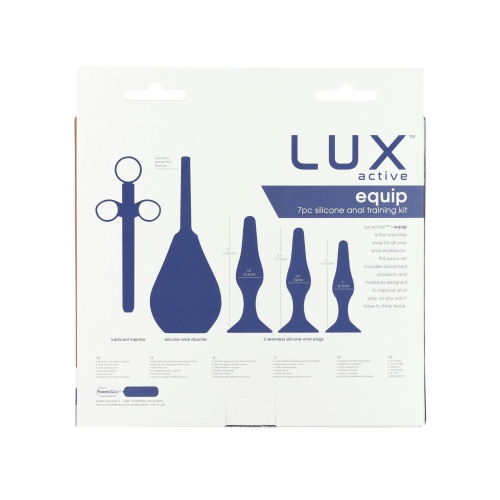 Набір анальних іграшок для новачків чорний Lux Active Equip Silicone Anal Training Kit - 11