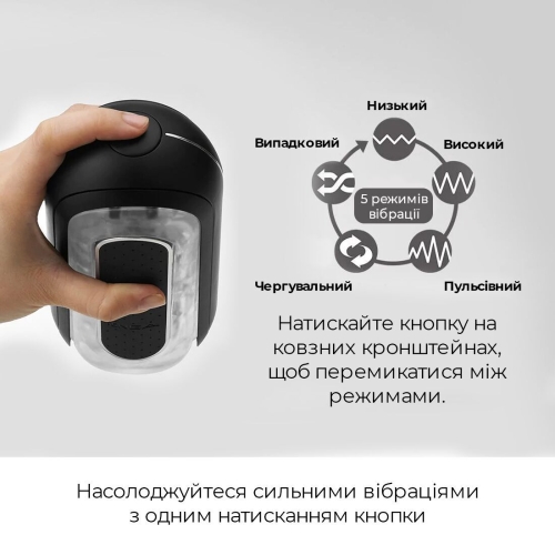 Мастурбатор Tenga Flip Zero Electronic Vibration Black космическое удовольствие 5 режимов управления Тенга - 4
