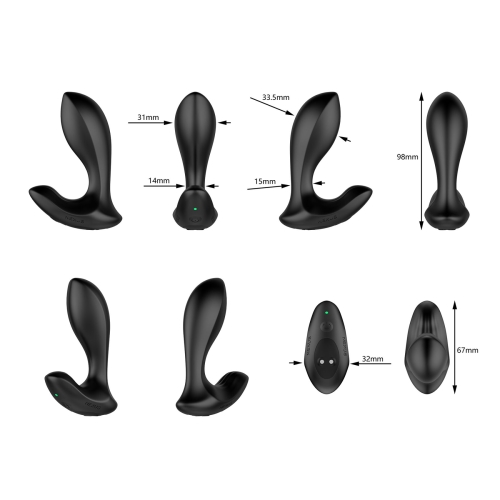Анальна пробка з вібрацією та ПУ Nexus DUO Remote Control чорна - 2