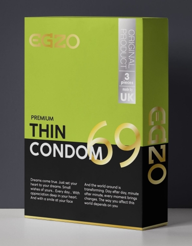 Тонкие презервативы EGZO Thin №3 - 1