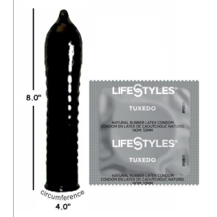 Презерватив черный 1 шт LIFESTYLES TUXEDO Black