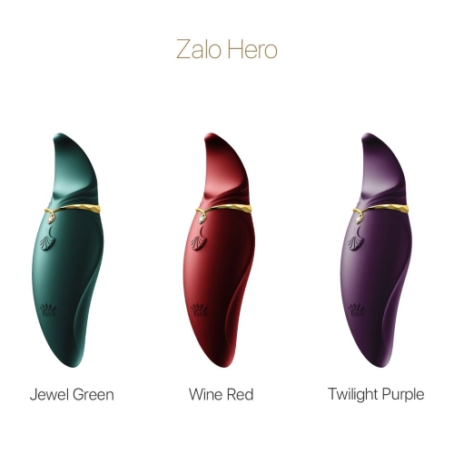 Вібратор для клітора із рухомим язичком червоного кольору Zalo Hero Wine - 8