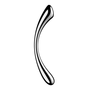 Двосторонній металевий фалоімітатор сріблястого кольору Satisfyer Cosmic Crest 1