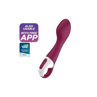 Силиконовый вибростимулятор для точки G водонепроницаемый бордовый Satisfyer Hot Spot