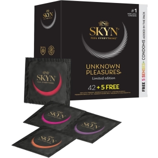 Безлатексні преміум-презервативи 6 різних видів SKYN Unknown Pleasures 42+5 шт
