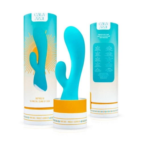 Вагинальный вибратор-кролик для стимуляции точки G голубой Cala Azul Martina I Rabbit Vibrator - 10