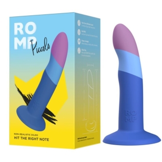 Фаллоимитатор на присоске Насадка на страпон силикон разноцветный Romp Piccolo Dildo Tricolor Suction Cup