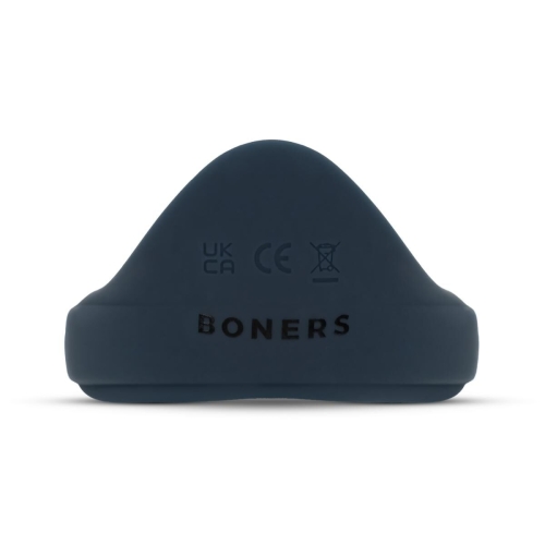 Эрекционное виброкольцо на член синее Boners Vibrating Cock Ring with Perineum Stimulation - 5