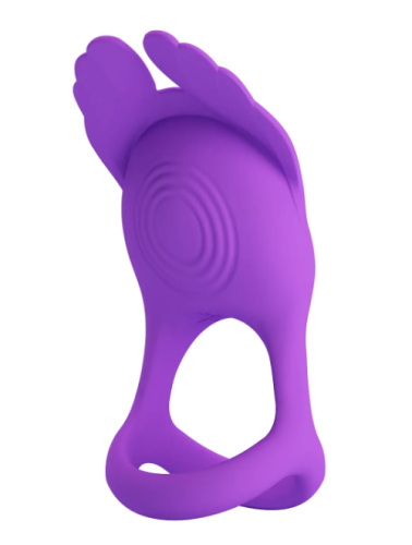 Эрекционное вибро кольцо на член фиолетового цвета Cottelli Collection Pretty Love Vibration Penis Ring SILAS - 3