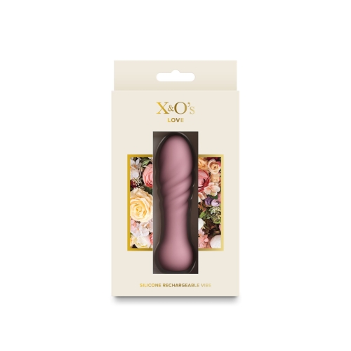 Минивибратор ребристый розовый NS Novelties X&amp;amp;O's - Love - Dusty Rose - 3