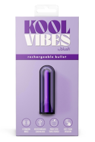 Віброкуль для клітора фіолетовий Blush Kool Vibes Mini - 5