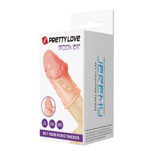 Стимулююча насадка на член тілесна Lybaile Pretty Love - Booker Skin - 8