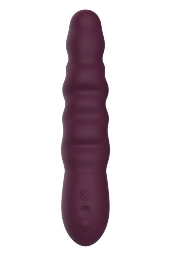 Вибратор классический рельефный фиолетовый Dream Toys ESSENTIALS Ripped Power Vibe - 4