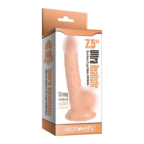 Фаллоимитатор реалистичный на присоске телесного цвета Vscnovelty Suction Cup длина 180 мм - 1