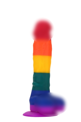 Райдужний фалоімітатор реалістичний на присоску COLOURFUL LOVE DILDO - 1