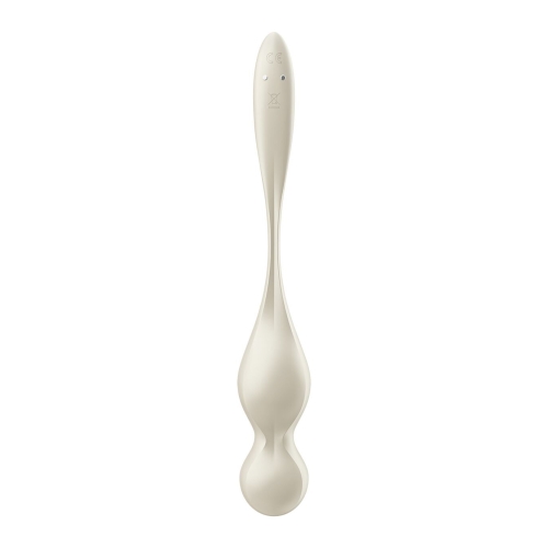 Вагинальные шарики с вибрацией и смарт управлением белого цвета Satisfyer Love Birds 1 - 3