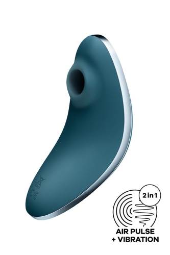 Вакуумный клиторальный стимулятор синего цвета Satisfyer Vulva Lover 1 - 1