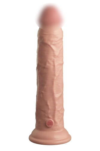 Реалистичный силиконовый фаллоимитатор на присоске телесный Pipedream King Cock - 1