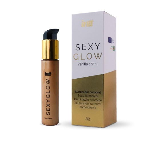 Крем шиммер для тіла з ароматом ванілі та олією ши Intt Sexy Glow 60 мл - 1