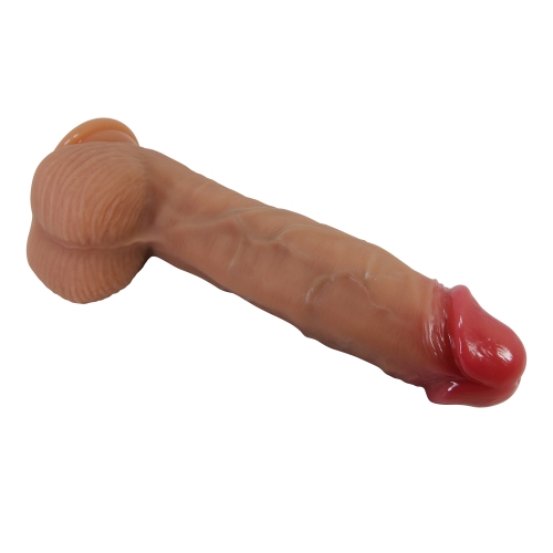 Силіконовий фалоімітатор реалістичний на присосці тілесний Lybaile PRETTY LOVE Orton 9.2 Super Soft Liquid Dildo - 5