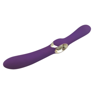 Двухсторонний вибратор силиконовый LEALSO - Angle Love Purple
