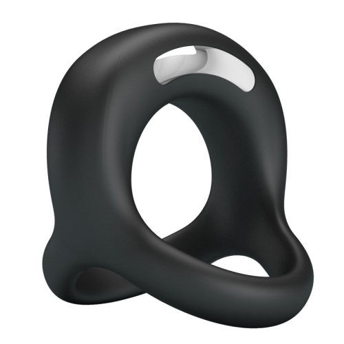 Эрекционное виброкольцо на член двойное черное LYBAILE Elliott Vibrant Penis Ring Black - 2