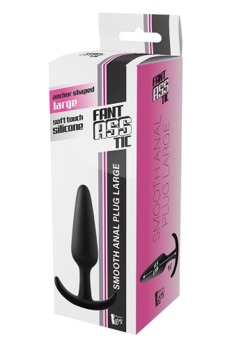 Анальний плаг со стопером в форме якоря черный Dreamtoys FantASStic Smooth размер Large - 7
