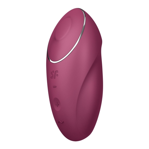 Кліторальний стимулятор червоного кольору Satisfyer Tap &amp;amp; Climax 1 - 4