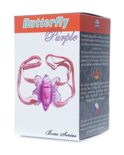Вибратор-бабочка для интимных мест фиолетовая Butterfly - 1