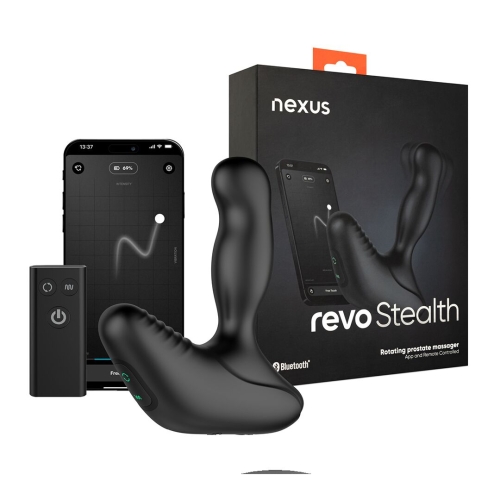 Смарт вібромасажер для простати з пультом керування чорного кольору Nexus Revo Stealth with APP - 6