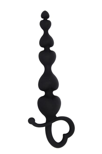 Анальные бусы черные MAI Attraction Toys №79 длина 18см, диаметр 3,1см - 1