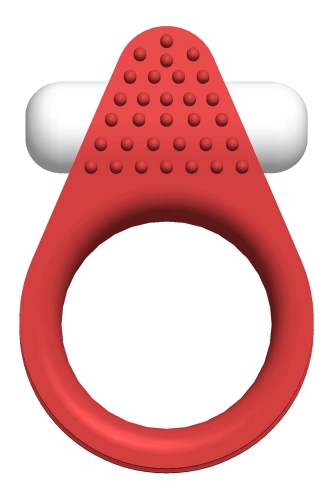 Эрекционное виброкольцо для члена красное LIT-UP SILICONE STIMU RING 1 - 1