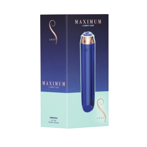 Віброкуля для інтимних зон синя Swan Maximum + Comfy Cuff - 8