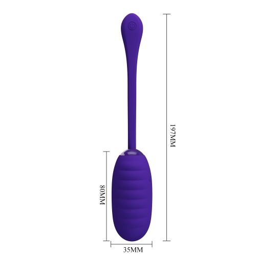 Віброяйце рельєфне вагінальне фіолетове Lybaile Pretty Love Kirk EGG - 10