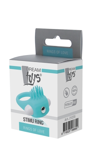 Ерекційне вібро-кільце для члена блакитне lit-UP SILICONE STIMU RING 5 - 2