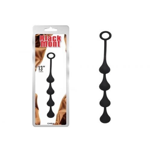 Анальні кульки на зв'язці чорного кольору Chisa Anal Penetrator Small - 1
