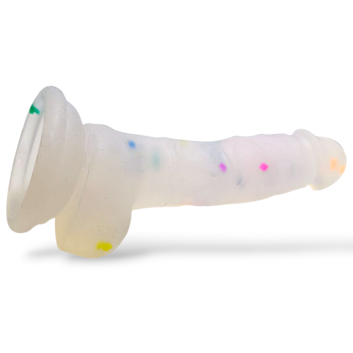 Фалоімітатор реалістичний на напівпрозорий присосці Cottelli Collection Confetti Dildo - 3