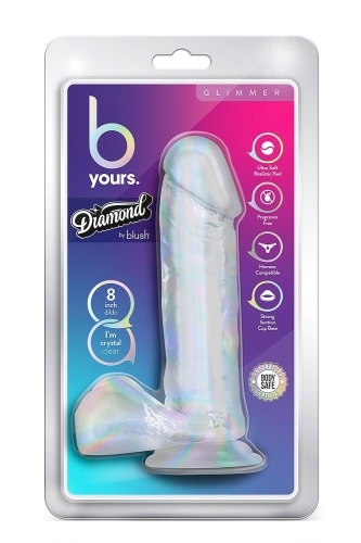 Фалоімітатор реалістичний гелевий на прозорий присосці Blush B Yours - 4