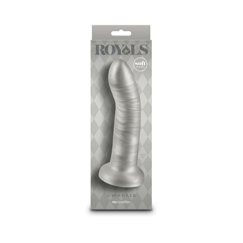 Фалоімітатор на присосці сріблястий NS Novelties Royals - 7&amp;quot; Charlie - Metallic Champagne - 4