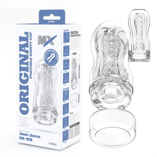 Мастурбатор для чоловіків у колбі прозорого кольору Chisa Original Portable Dainty Cup - 1