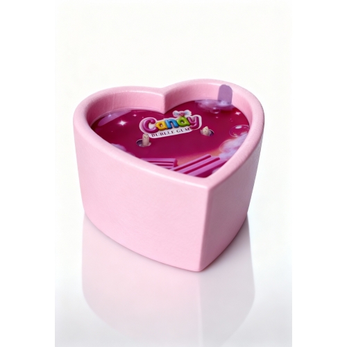 Масажна свічка у формі серця з ароматом жуйки Candy Bubble Gum 70 мл - 30