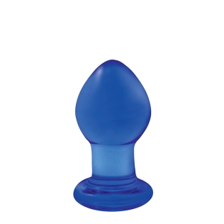 Анальний скляний затор блакитного кольору NS Novelties Crystal small